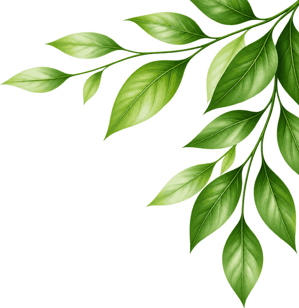Organic Leaf Decoration Top Right