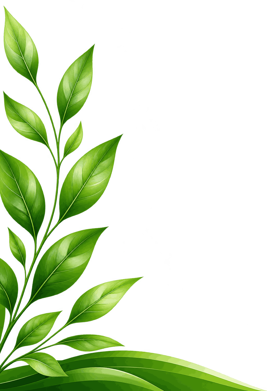 Organic Leaf Decoration Left